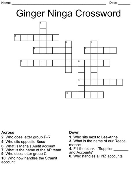 Answers for also called ginger crossword clue, 8 letters. Search for crossword clues found in the Daily Celebrity, NY Times, Daily Mirror, Telegraph and major publications. …